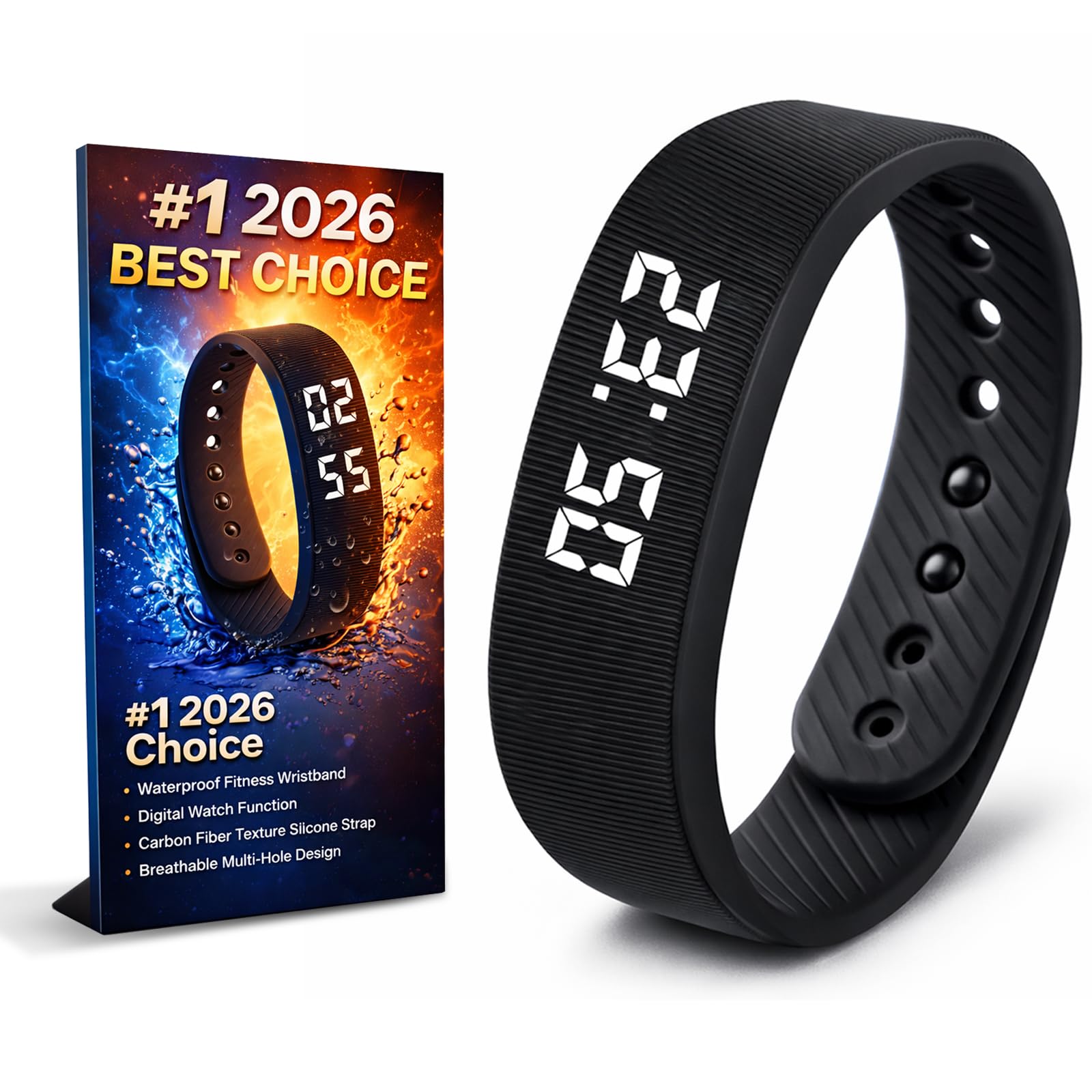 Photo 1 of **See Clerk Notes**ADAWO Vibrating Alarm Wristband - Silent Clock Watch for Heavy Sleepers