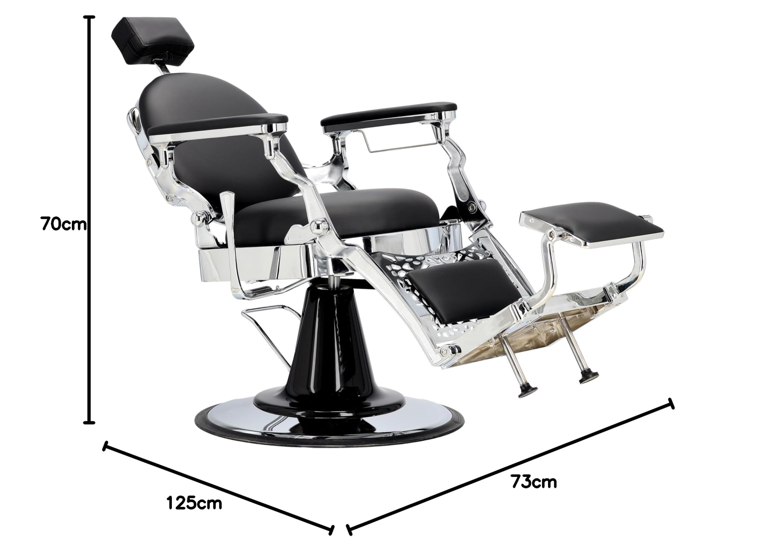 Calissimo Poltrona da barbiere parrucchiere idraulica girevole per il salone barbiere barber shop Logan Barberking
