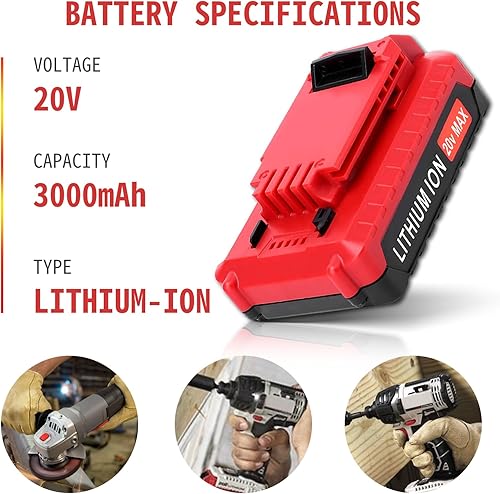 Miniatura 2 de Reemplazo de batería de litio de repuesto para cable Porter de 20 V, batería de litio de 20 V, herramientas eléctricas inalámbricas PCC685L,