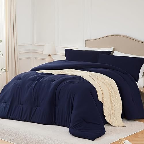 Quataly Juego de edredón tamaño Queen de 3 piezas, suave, ligero, transpirable, para todas las estaciones, tamaño Queen (edredón de 90 x 90 pulgadas