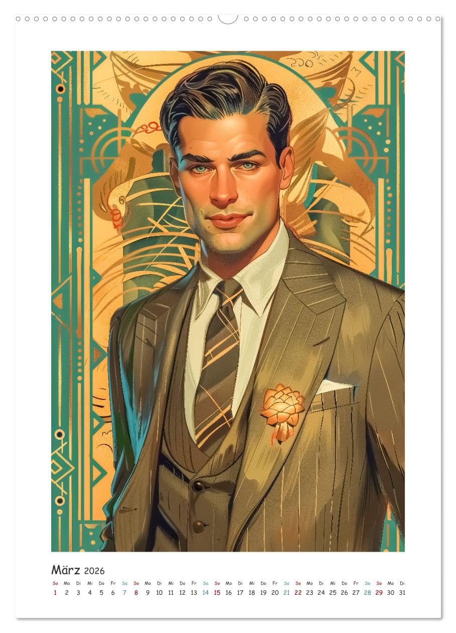 Männer im Stil der Zeit (hochwertiger Premium Wandkalender 2026 DIN A2 hoch), Kunstdruck in Hochglanz: Unser Kalender Gentlemen der alten Schule ... Porträts Vintage-Charm (CALVENDO Menschen)