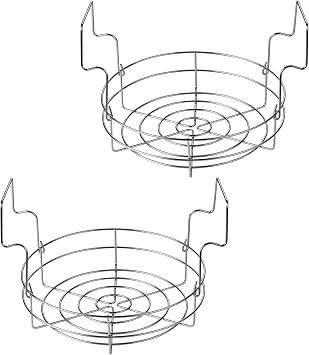 Cook N Home 12-inch Canning Rack، 2 Pack، Stainless Steamer Jar Rack Kit for Regular Wide Mouth Mason Ball Jars، Holds 8 Pint or 7 Quart