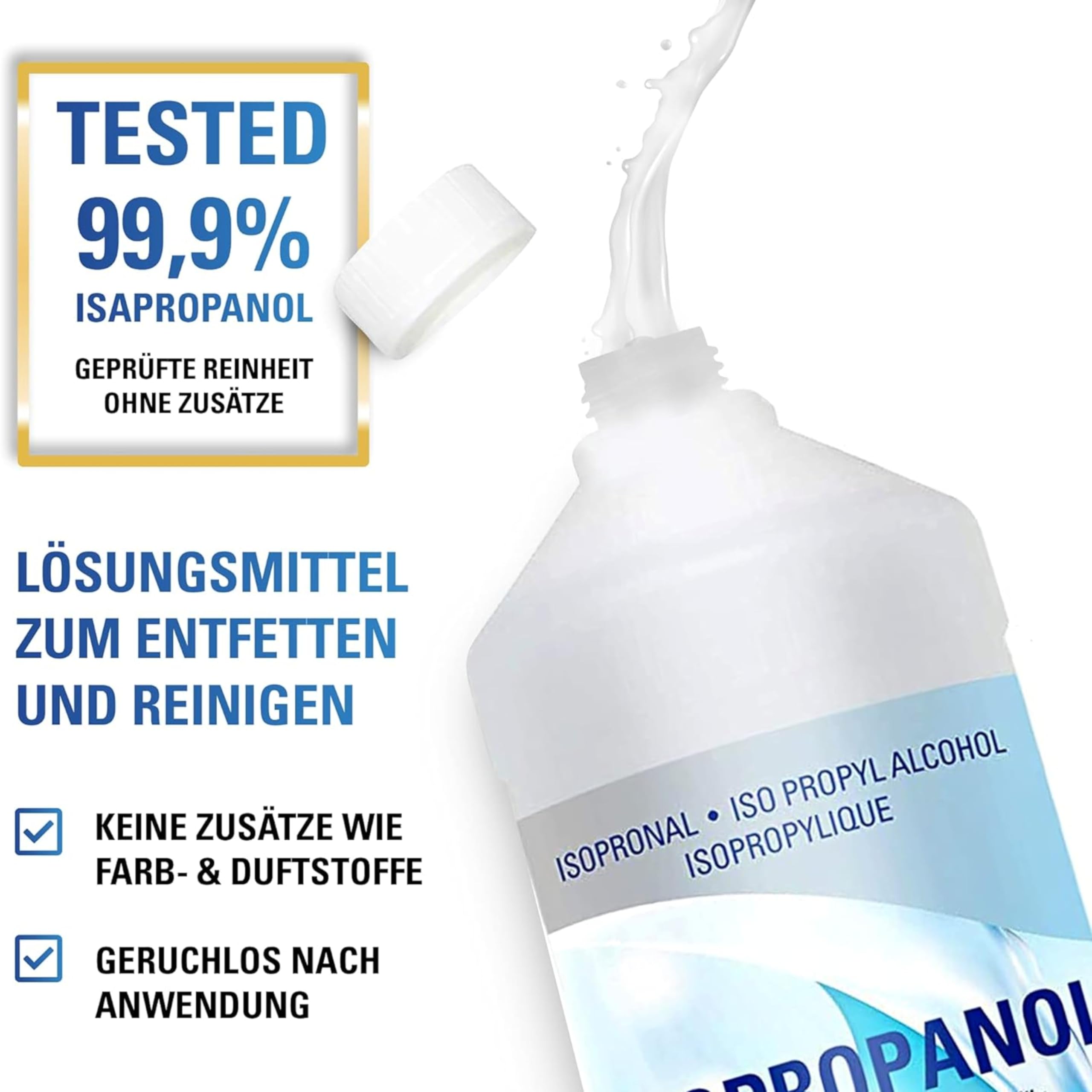 Maxxi Clean | 12x 750 ml reines Isopropanol (99,9%) Reinigungsalkohol | Fettlöser & Lösungsmittel | rückstandsfrei anwendbar zur Reinigung von elekt. Bauteilen, Schallplatten, Druckköpfen und mehr