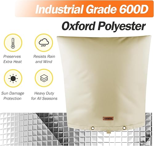 Miniatura 6 de Cubierta aislante de tubería para prevención de reflujo (5 F) - Bolsa aislada para válvula de riego - Cubierta de bomba de pozo de agua - 5 capas