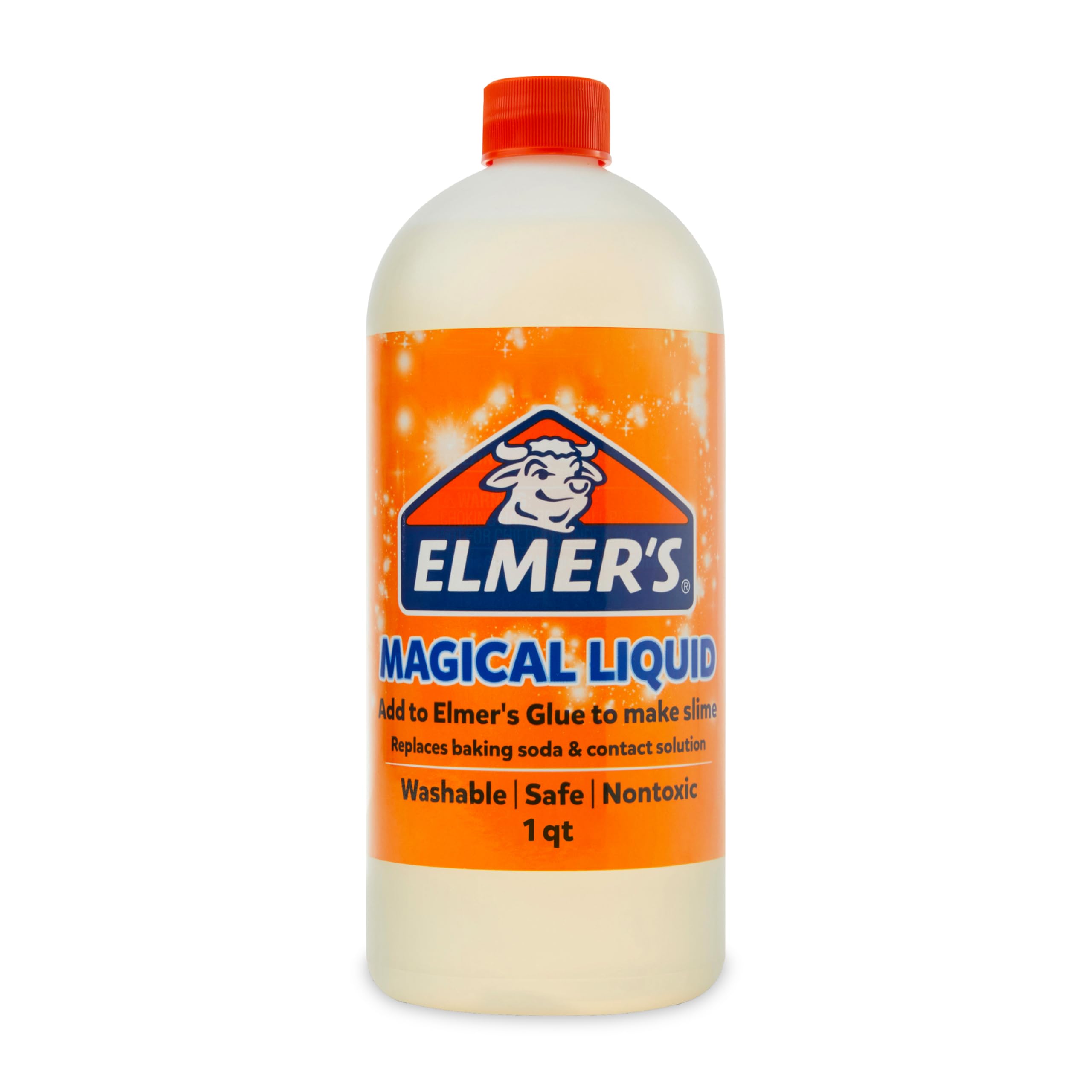 Elmer's Magical Liquid, Slime Activator Solution, Safe and Washable, 1 Quart - Updated Formula for Double the Slime Output