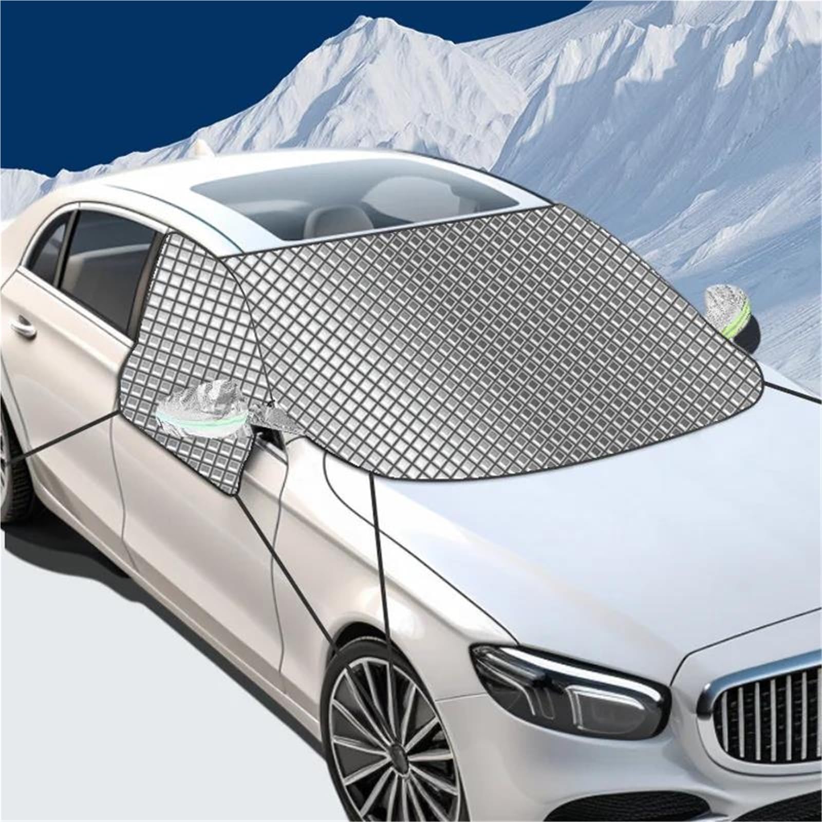 Protezione per Parabrezza per Auto Foglie Anticaduta Parasole per Congelamento Neve Copertura per Parabrezza Accessori Esterni per Auto Copinverno Ertura per Parabrezza Auto(Silver)