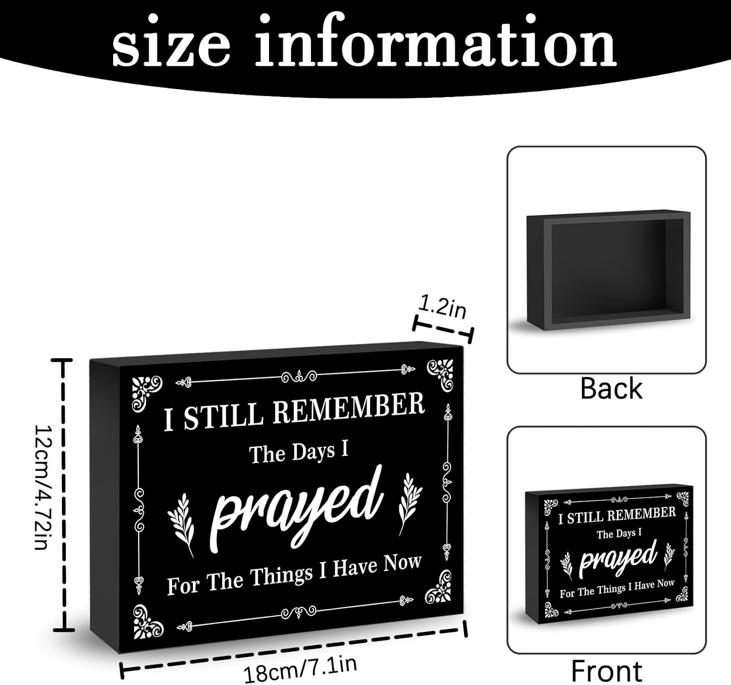 EoffIvan Christian Gifts For Women Men Wooden Sign Decoration Religious Spiritual Gifts Home Decor Living Room Book Shelf Decor I Still Remember The Days Sign Bible Verse Farmhouse Decoration - Image 2