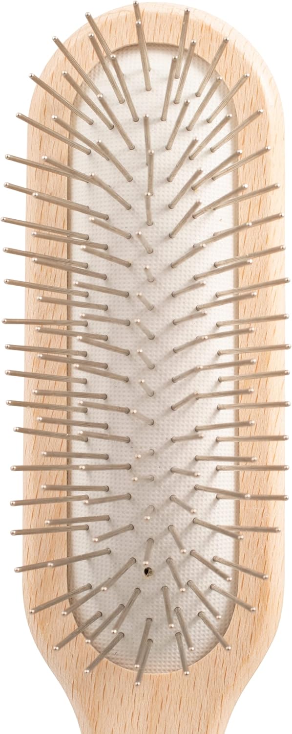 Chris Christensen Groomer's Bundle - 20 mm Original Series Oblong Pin Brush, Stainless Steel Pins, Beech Wood - 000 7.5 in. Greyhound Style Fine/Coarse Buttercomb, Stainless Steel, Prevents Friction