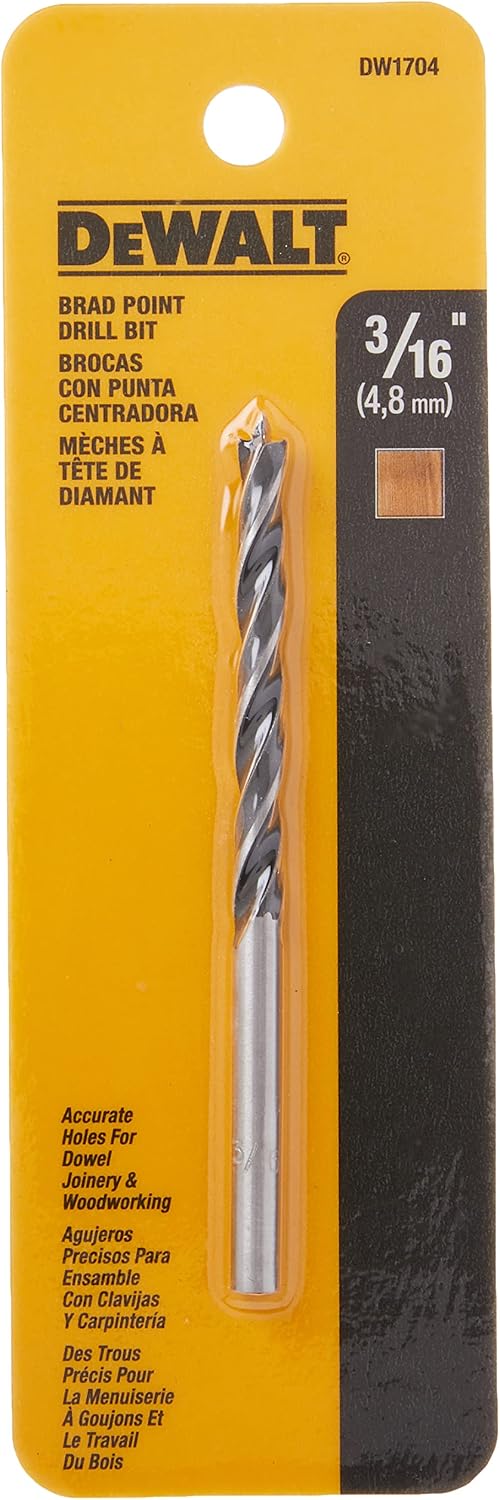 DEWALT DW1704 Brad Point, 3/16-Inch