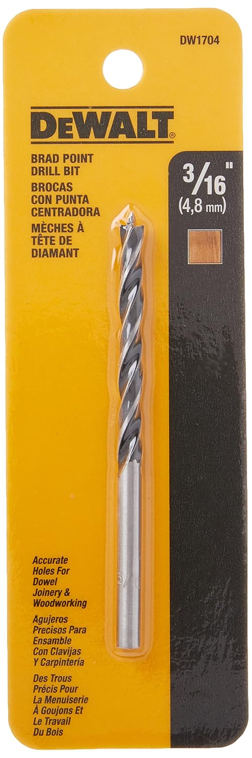 DeWalt DW1704 Brad Point, 3/16-Inch