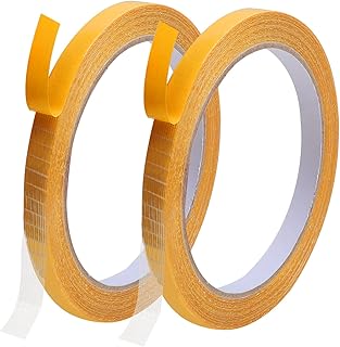 Double Sided Adhesive Fabric Tape Heavy Duty,for Hem, Cloth, Fashion Dress,Curtains, High Adhesive Sticky but Removable and Residue Free. 0.31 in x 33FT x 2Rolls