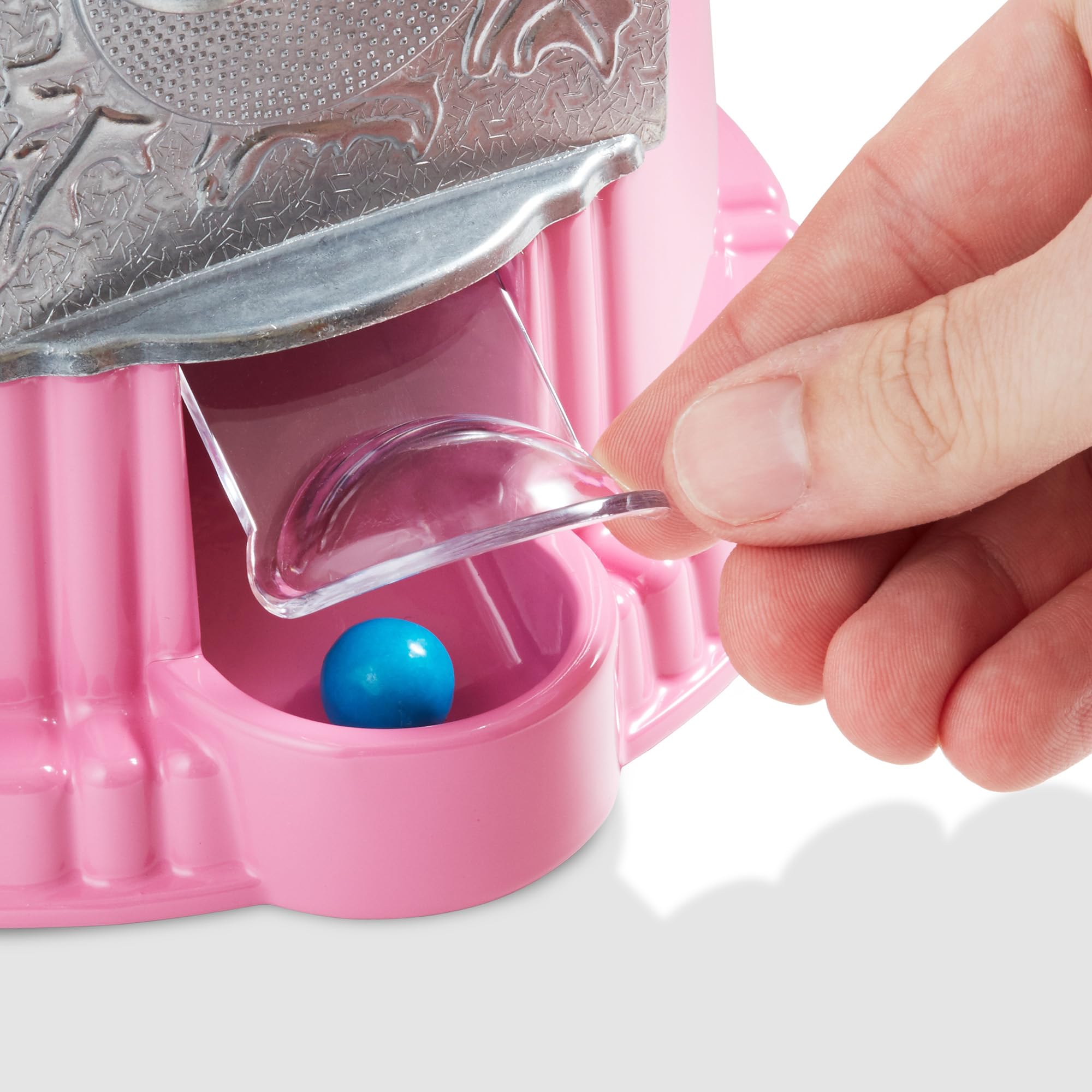 Olde Midway Kaugummi-Spender mit Glaskugel und Metallsockel, 30,5 cm, Pink
