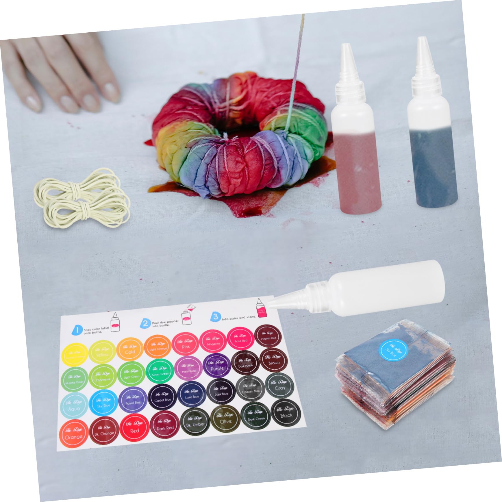 SHINEOFI Kit di Tintura in Polvere 24 Colori per Vestiti e Calze Sicuro per Ragazzo Ragazza e Adulti per Feste e Halloween