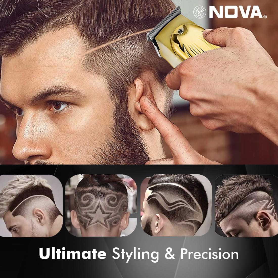 Internal view of trimmer showing the turbo function mechanism