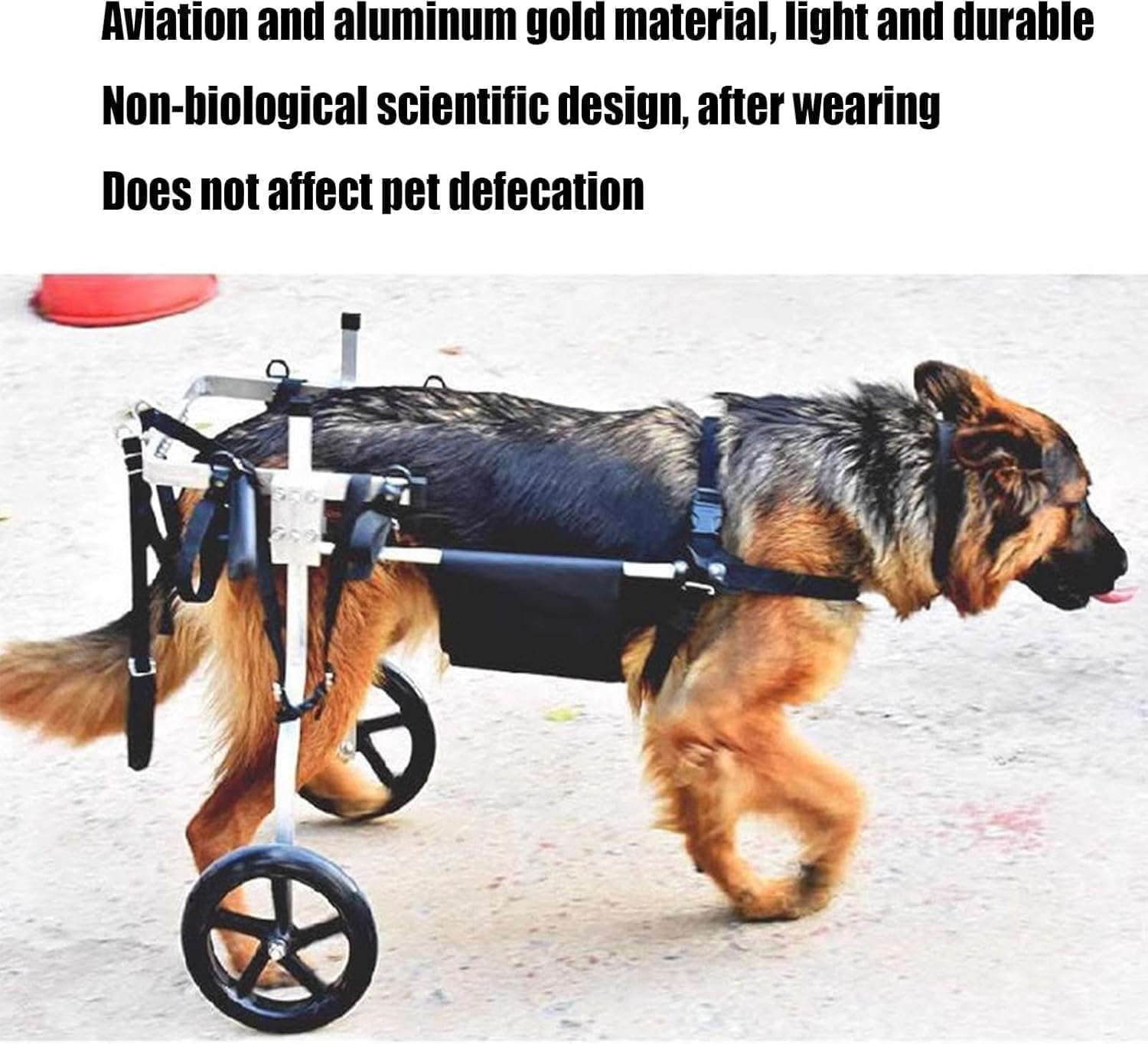 Fauteuil Roulant pour Chien de Taille Moyenne et Grande, Aide à la rééducation, attelle de Jambe arrière, Chariots pour Chien avec Roues, pour la rééducation des Pattes arrière,XXL