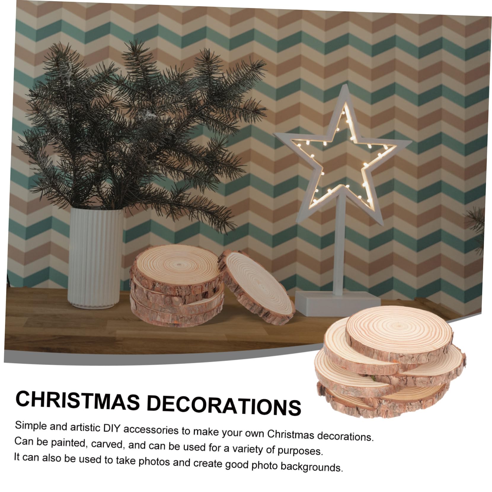 EXCEART 6 Pezzi Fette di Legno Tondo Naturale Rotonde per Fai da Te Facile da Colorare Adatte per Pittura e Progetti Creativi di Artigianato