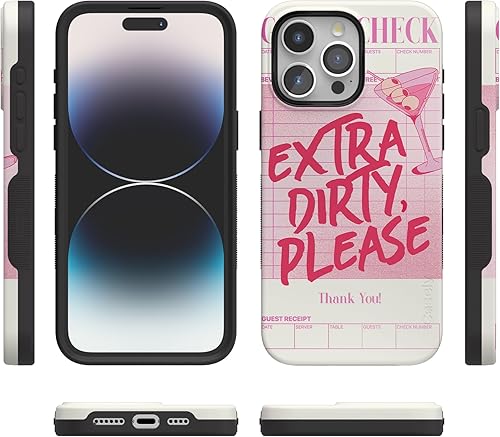 Vista 1397 de Casely Funda para iPhone 15 Pro Max Jardín Secreto Flores mixtas Funda atrevida Compatible con MagSafe y botón de acción Secret Garden