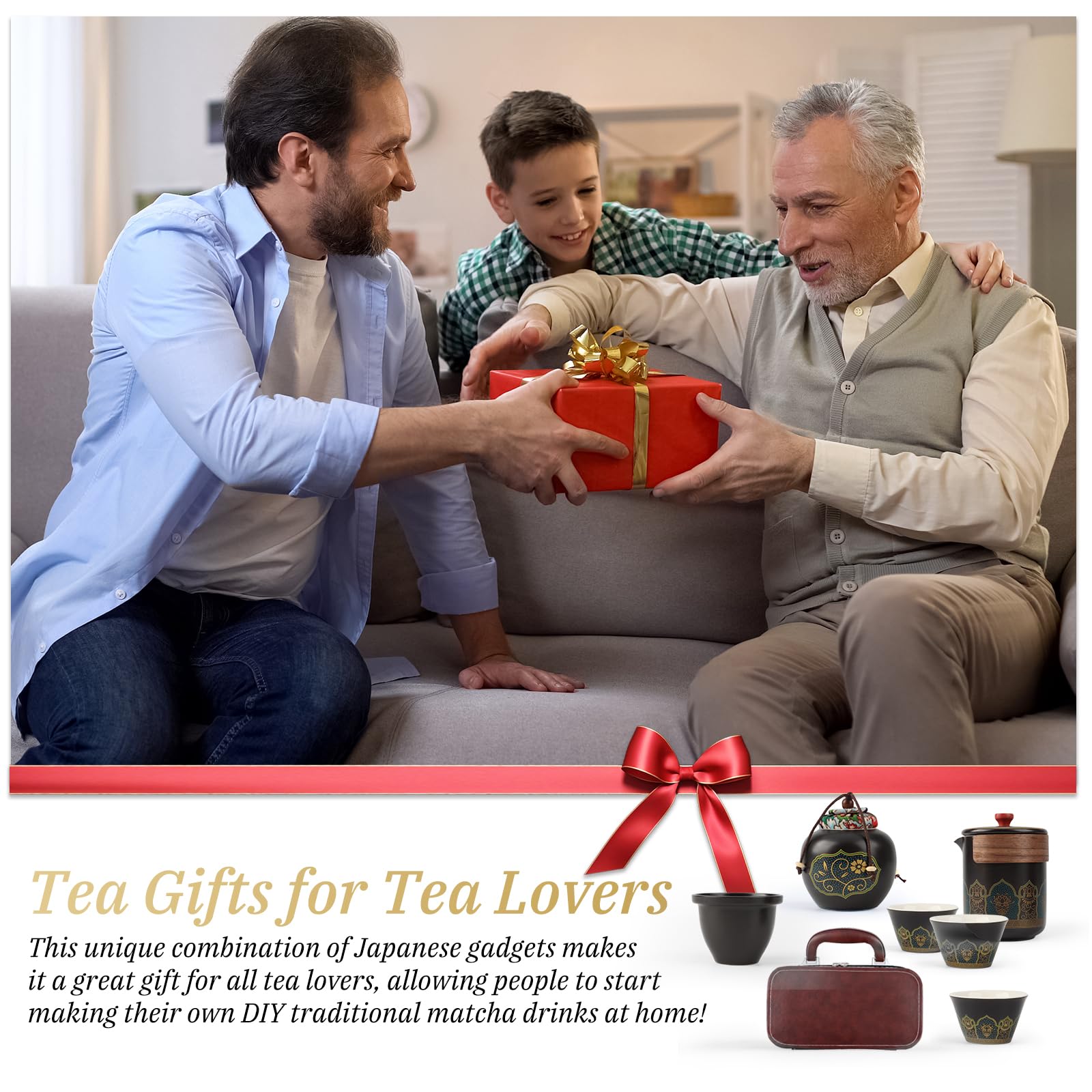 Japanisches Teeservice, 6 Stück Schönes Tea Set Porzellan Chinesische Teekanne Set, Gongfu Teeservice, Tragbares Schwarzes Keramik-Teekannenset 250ml, Traditionelles Teekanne Teeservice aus Porzellan