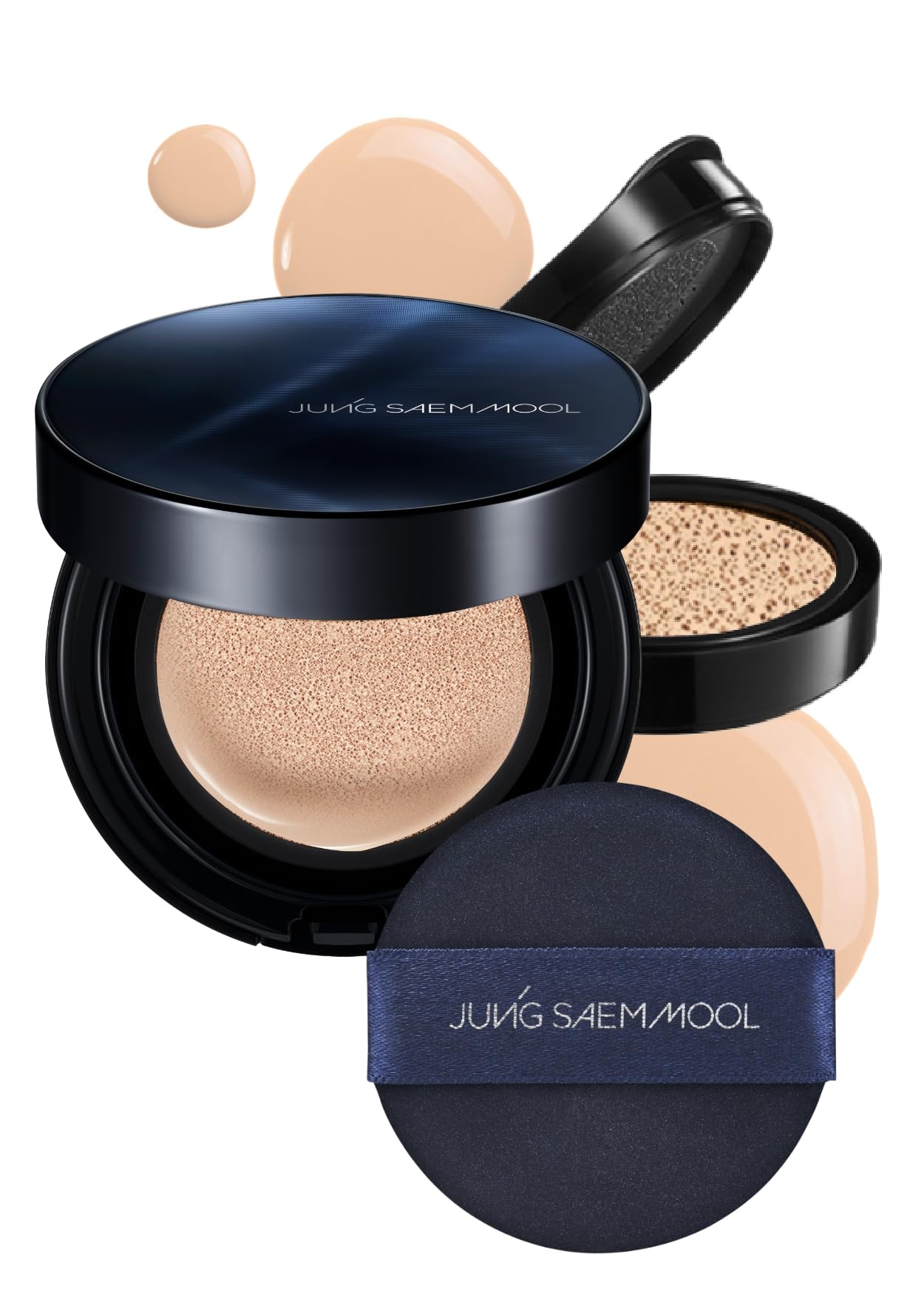 [JUNGSAEMMOOL OFFICIAL] Essential Skin Nuder Cushion Navy Edition (N Light) | Refill Included | Cushion Foundation | Korean Makeup | Makeup Artist Brand | Cream Foundation