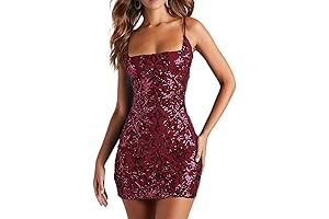 ODIZLI Women's Sparkling Red Homecoming Dress