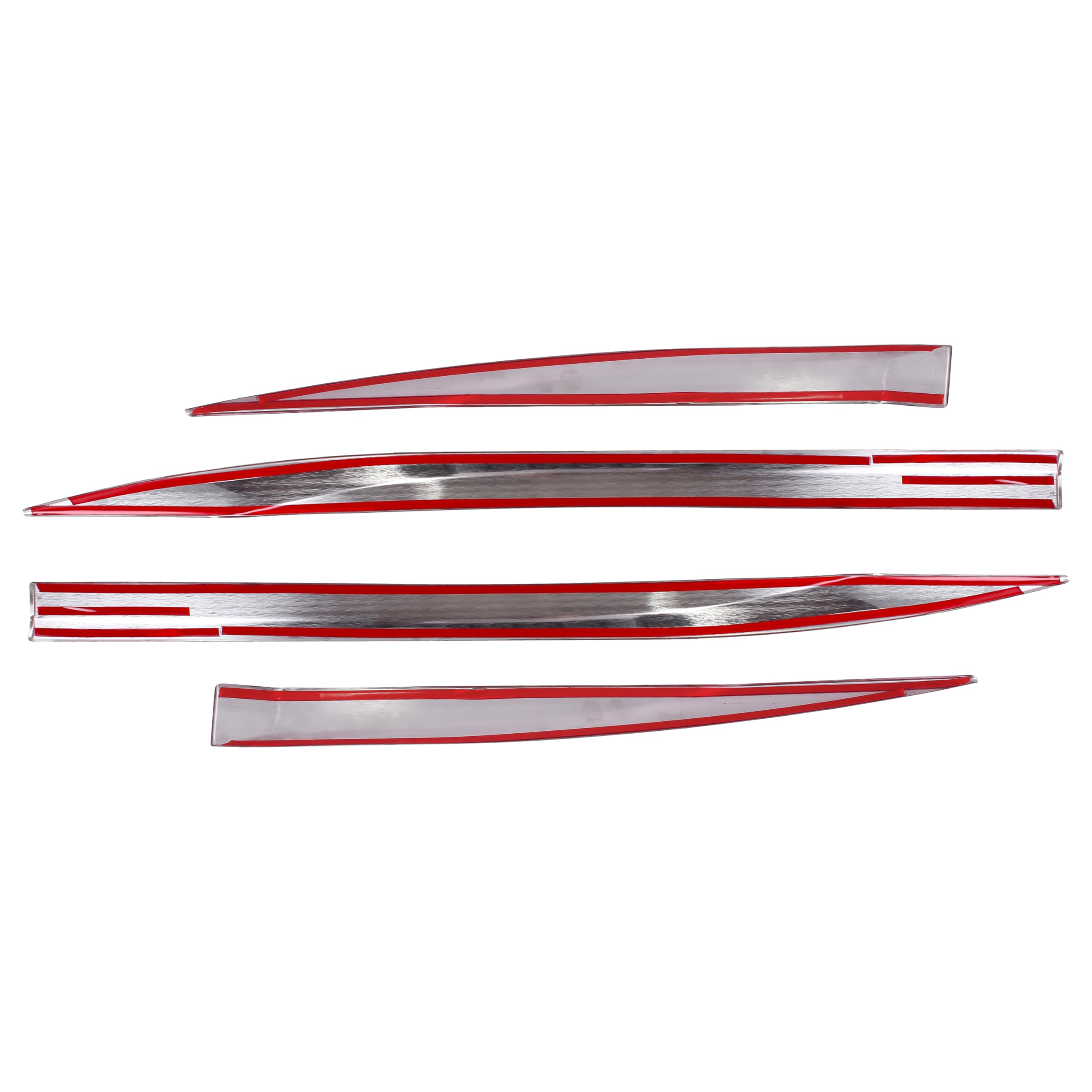 INLY 4 pezzi modanature laterali cromate in acciaio inox compatibili con 3008