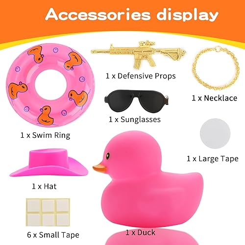 Miniatura 2 de Patos para automóviles pato de goma para tablero de automóvil, decoración de tablero de automóvil, pato amarillo, patos chirriantes, accesorios de