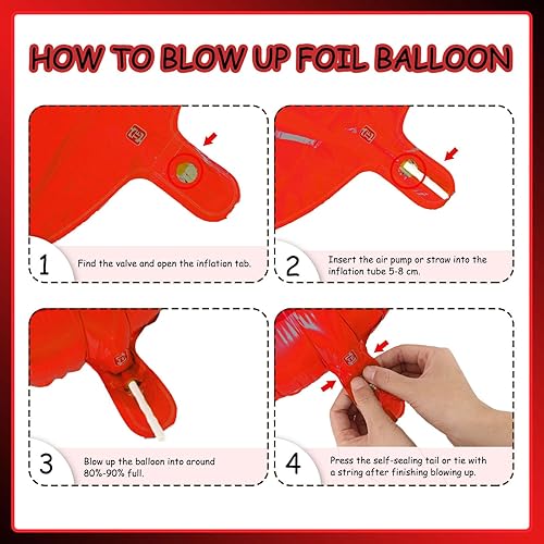 Miniatura 5 de Decoraciones de fútbol de 8 cumpleaños, decoraciones de cumpleaños de fútbol rojo, globos de fútbol de 8 cumpleaños, pancarta de feliz cumpleaños,