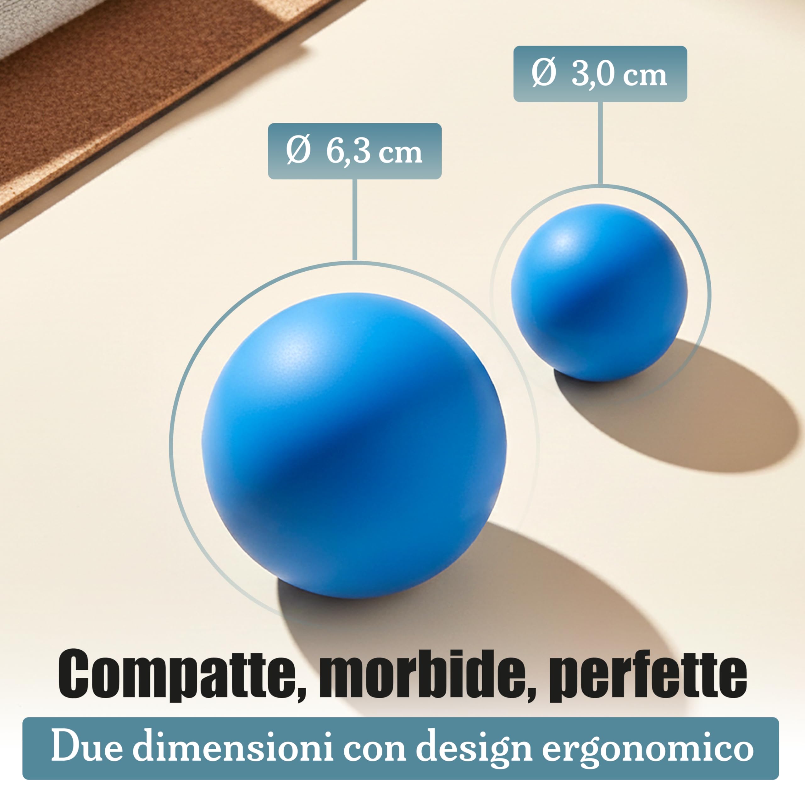 Pallina massaggio piedi in Silicone Set 2 Pezzi – Palle Massaggianti Muscolari per Piedi e Corpo