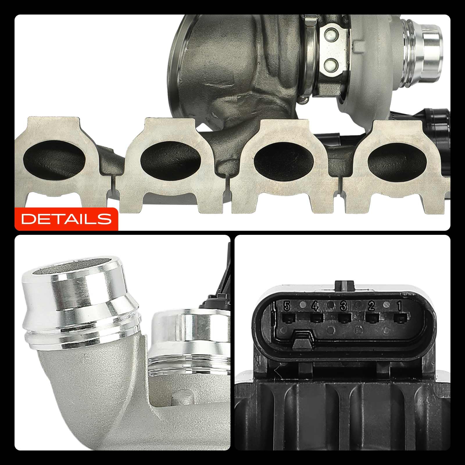 Frankberg Turbocompresor de escape de gases con juntas gasolina | Compatible con: X3 F97 G01 G08, 6 Gran Turismo G32, 3 Gran Turismo F34, Serie 3 Touring F31, Serie 7 G11 G12