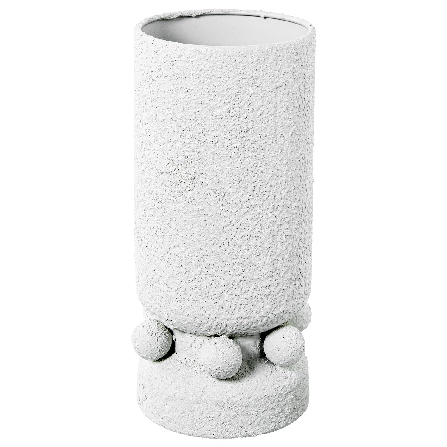 Vase en céramique blanche 13x13x30 cm pour décoration de table moderne