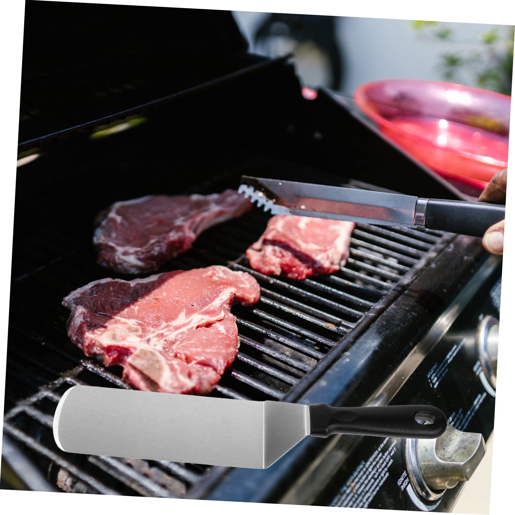 ABOOFAN Spatola per Cucina Facile da Pulire Set 3 Pezzi in Acciaio Inossidabile e Pp Utensile per Barbecue da Tavolo e Pizza