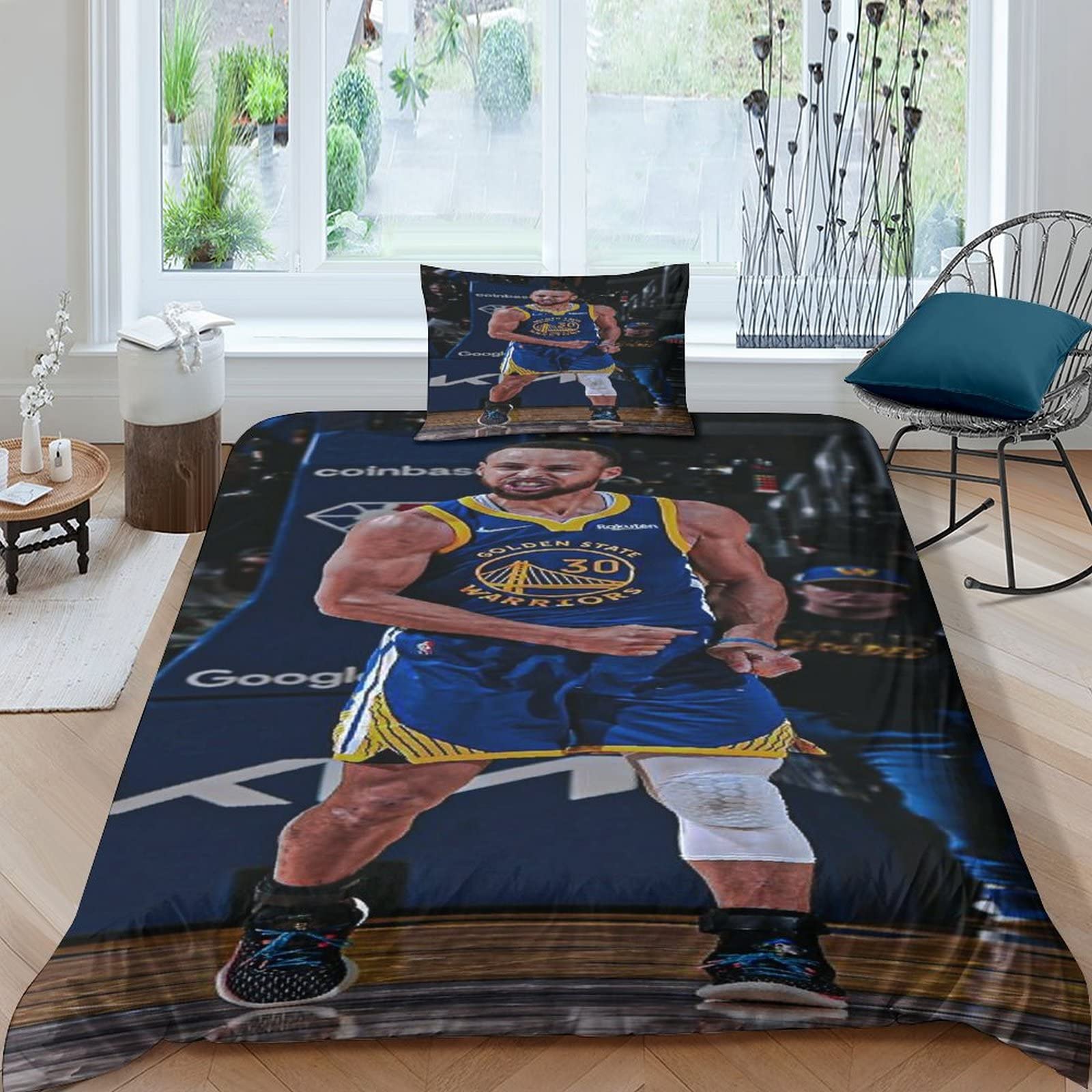 BIVEE Stephen Curry Cozy Duvet Cover Sets for Kids, Teens, And Adults  Basketball Star 3D Printed Microfiber Bedding with Pillowcases  Single（135x200cm） : Amazon.co.uk: Home u0026 Kitchen