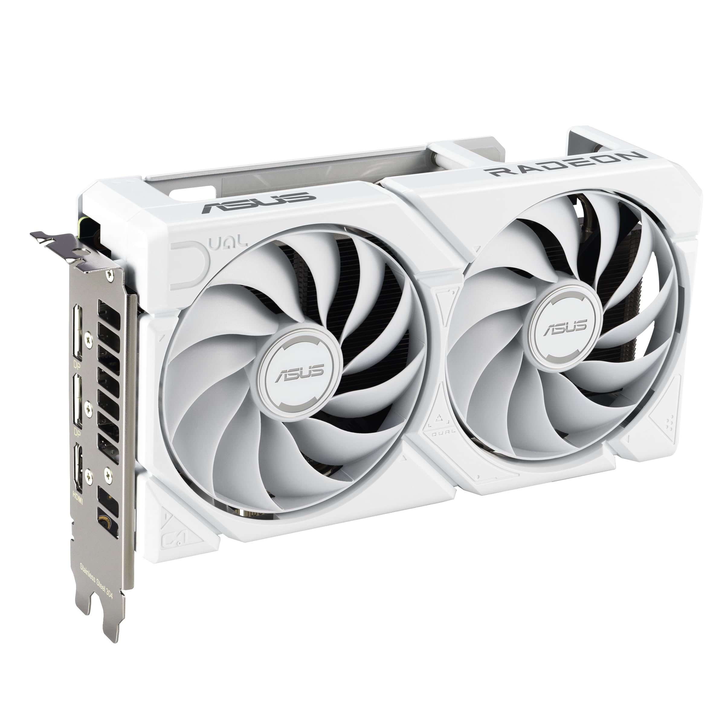 ASUS Dual Radeon RX 9060 XT 16GB GDDR6 White Edition (PCIe 5.0, 16GB GDDR6, HDMI 2.1b, DisplayPort 2.1a, 2.5-Slot Design, Axial-tech Lüfterdesign, 0dB Technologie und mehr)
