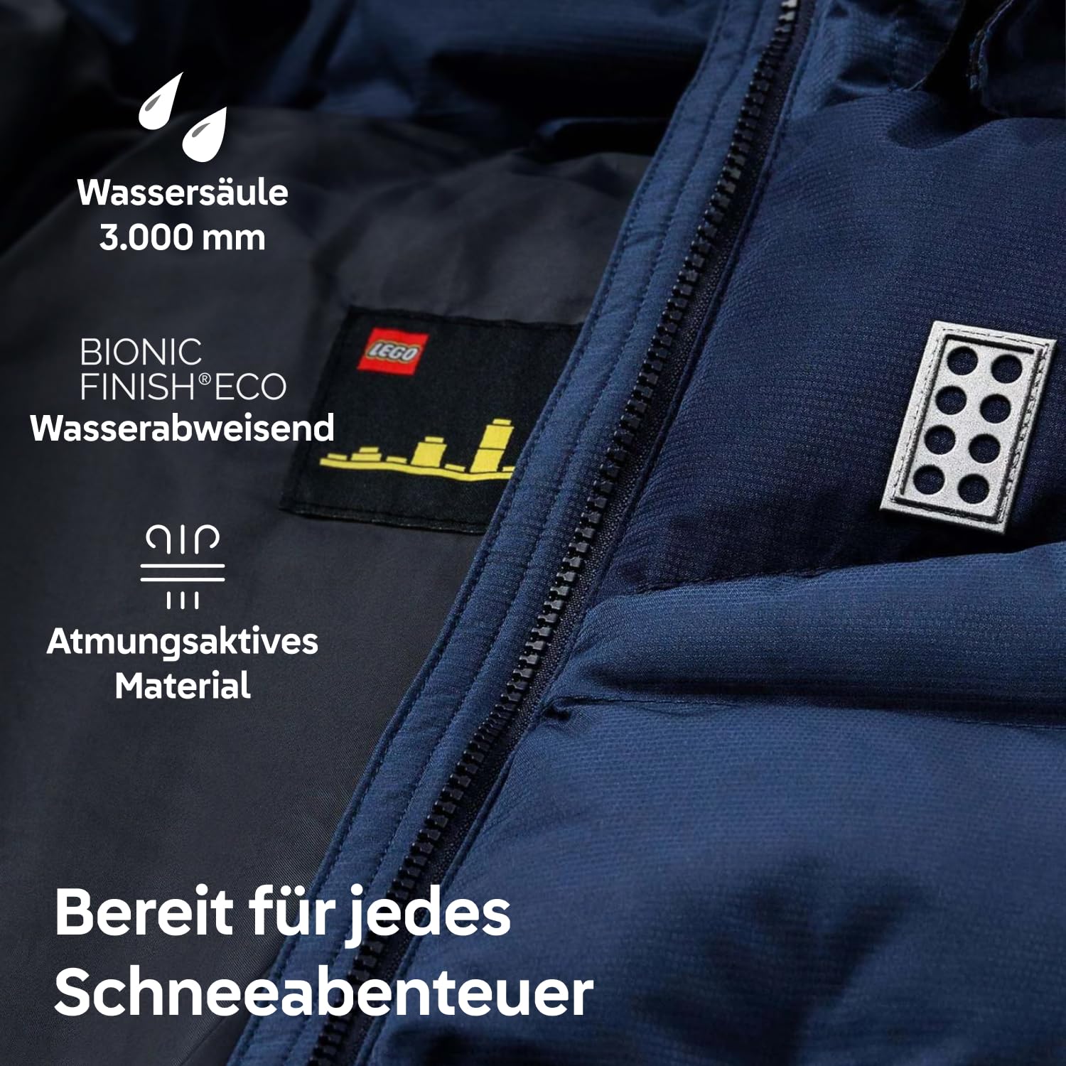 Kabooki LEGO® Kinder Steppjacke wasserabweisend, Hellbraun