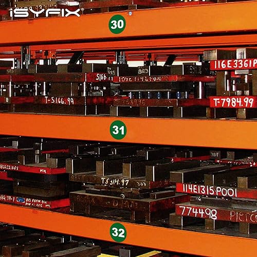 Miniatura 84 de iSYFIX Calcomanías amarillas de números consecutivos – 1 a 100, 2 pulgadas, 1 juego – Vinilo autoadhesivo de alta calidad, ideal para inventario