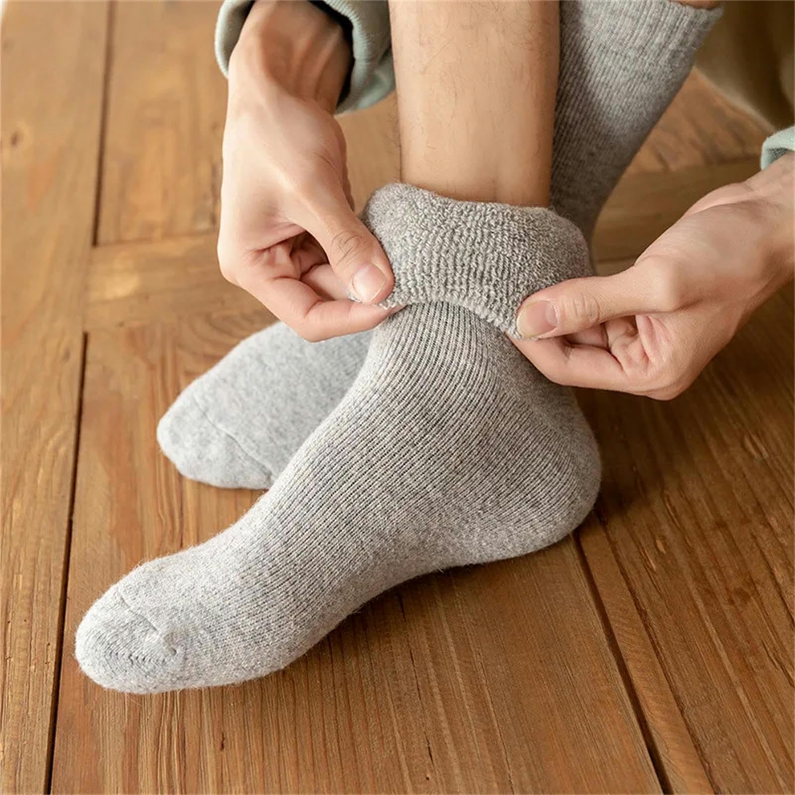 Calcetines Hombre Hombres Womensocks Parejas Color Sólido Gran Tamaño Heavy Invierno Engrosado Terry Socks