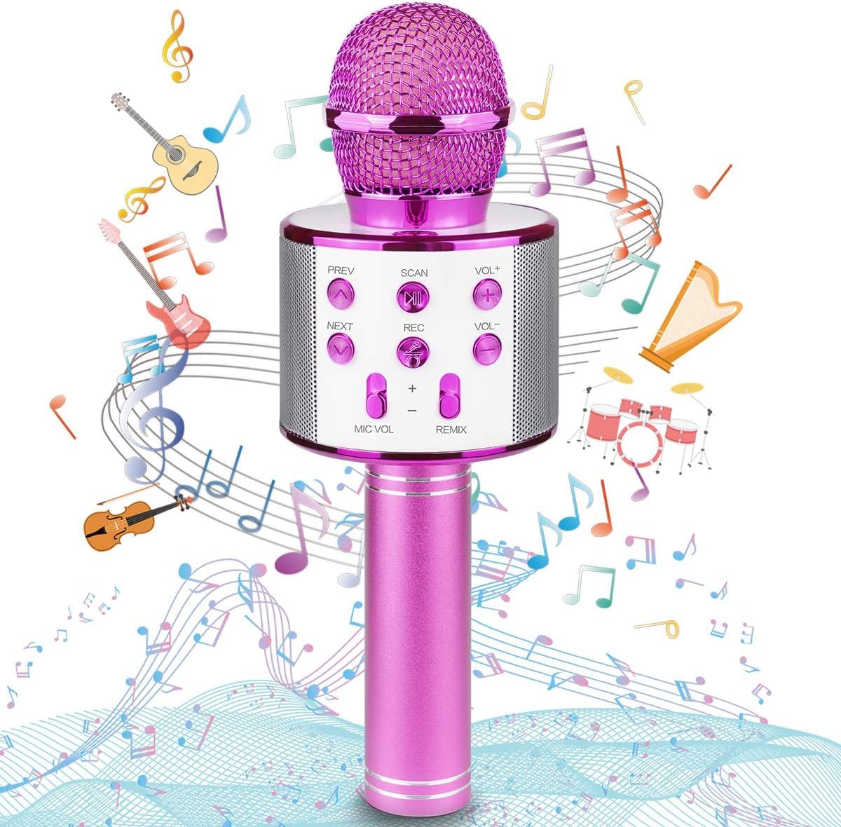 Mahadev Toy Bluetooth Karaoke Wireless Microphone for Kids, Hottest Birthday Presents Toys for 4 5 6 7 Years Old Boys Girl (Hot Pink) (B0D6S2XM8N) Amazon Price History, Amazon Price Tracker