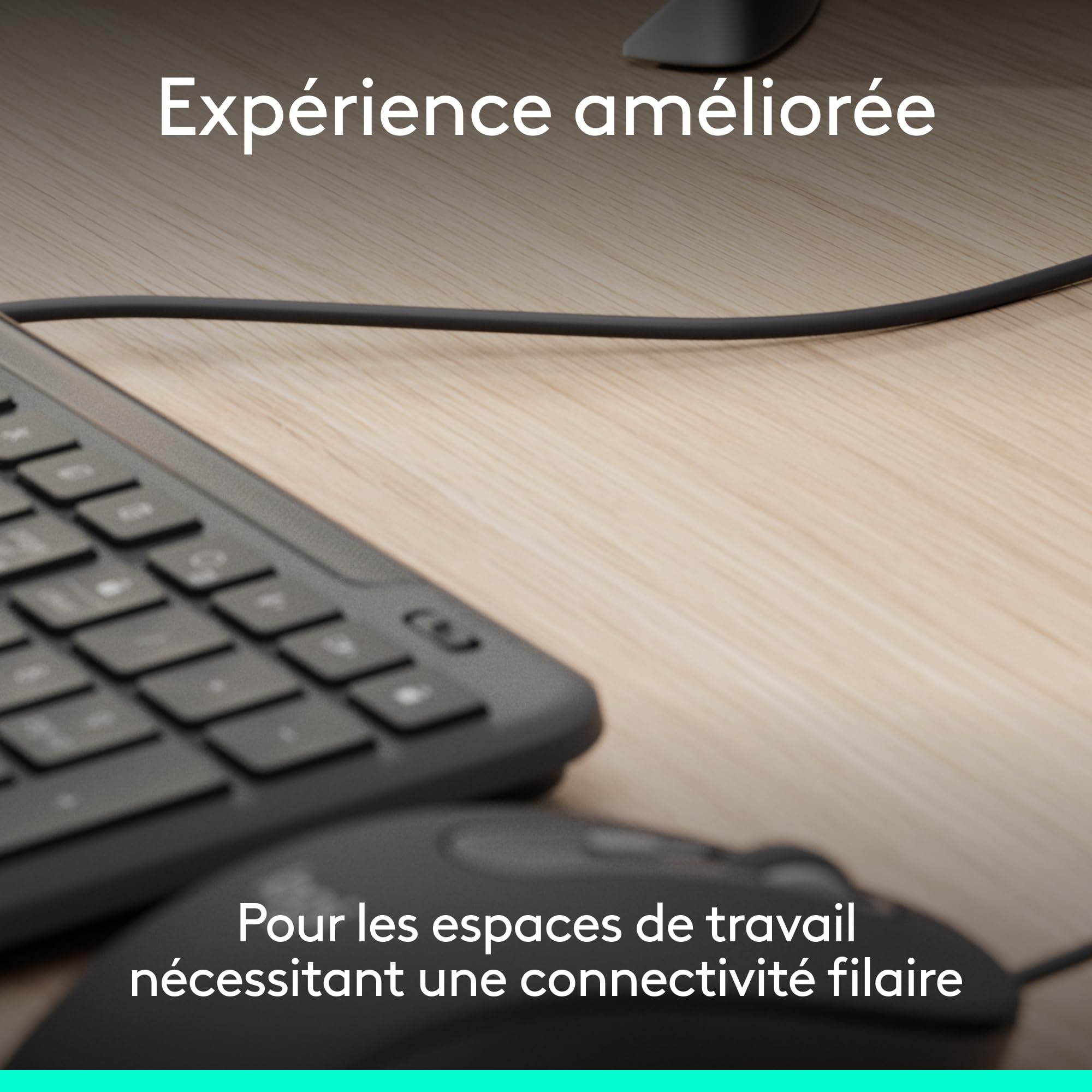 Logitech Signature Slim Wired Combo MK620 pour Business, Souris Filaire Optique, Clavier de Taille Standard, USB-C prêt à l’Emploi, Windows/Mac/Chrome/PC/Ordinateurs Portables, FRA AZERTY - Graphite