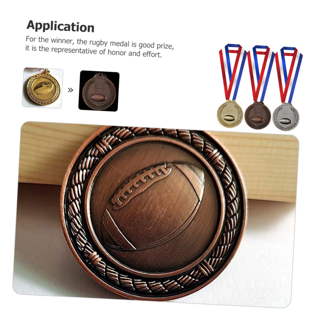 BESPORTBLE Medallas De Premio del Concurso Cotillon Fiesta Cotillones Medallas De Futbol para Medallas para Rugby Medalla De Competencia Medallas
