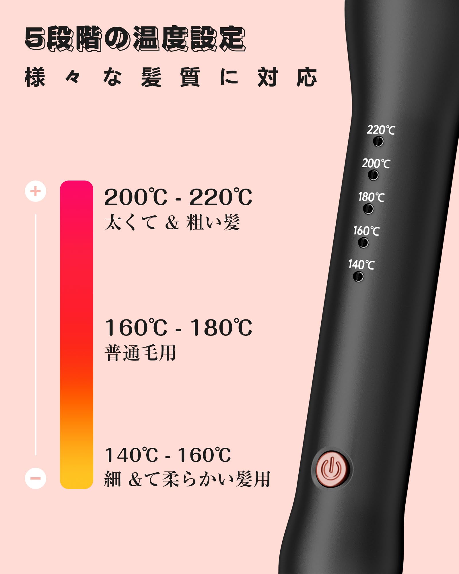 Amazon | HCAH ヘアアイロン カール 9mm コテ カールアイロン 極細