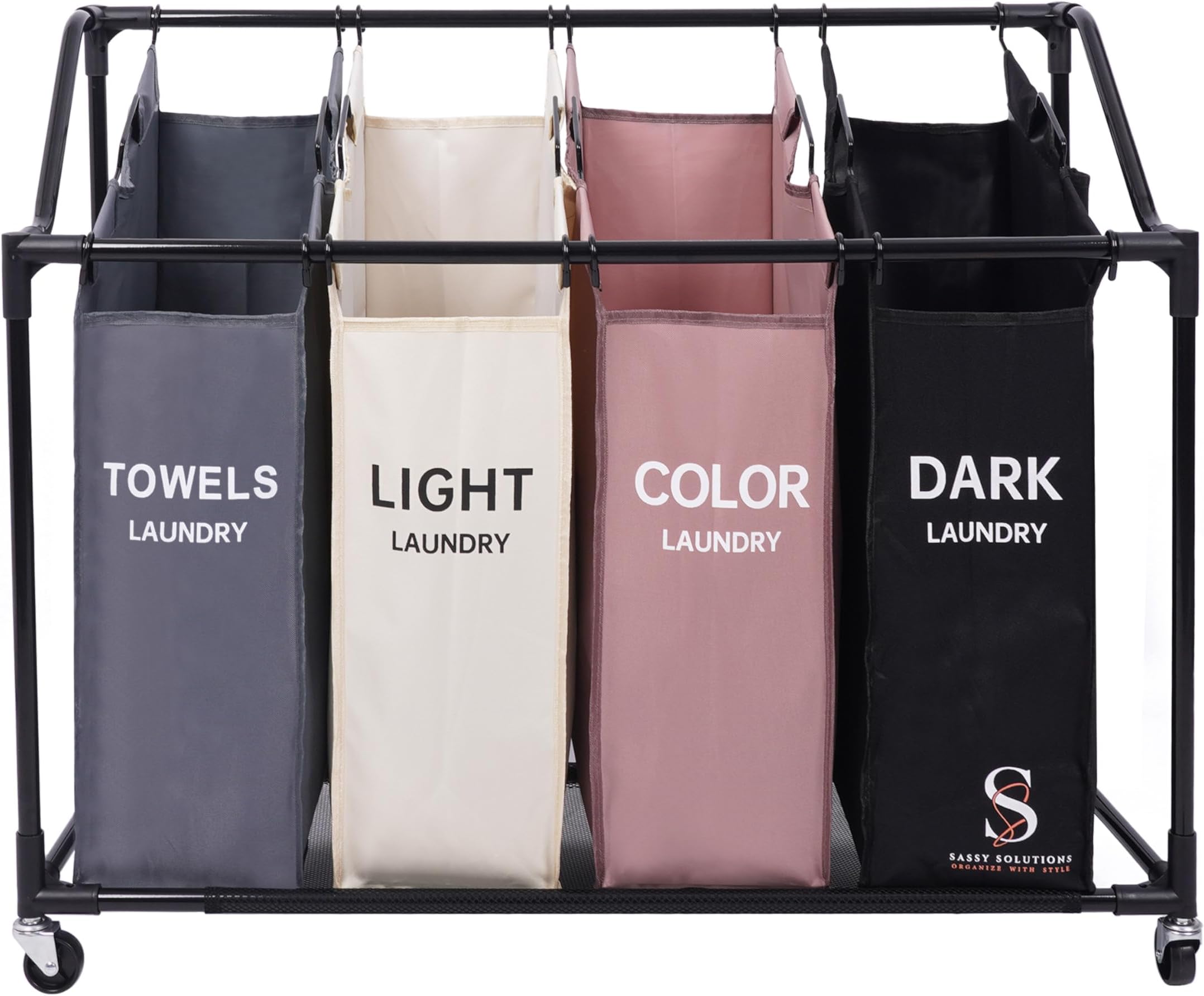 Sassy Solutions Multi-Colored Four-Section Laundry Sorter