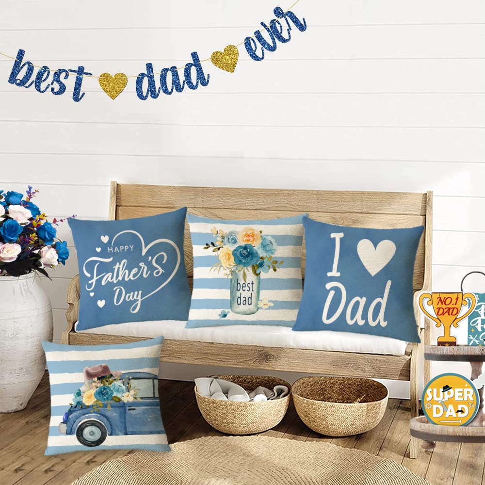 TRIENCY Funda De Almohada Personalizada Para El Día Del Padre, Funda De Almohada Personalizada Con Texto Fotográfico, Almohada Personalizada Regalos Para Papá, Mamá, Hijo, Hija, Día Del Padre