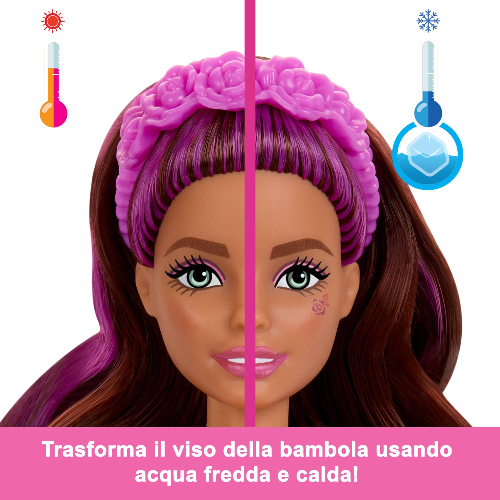Barbie - Color Reveal Serie Ballerina assortimento, bambole ispirate al Balletcore con 6 accessori a sorpresa da scoprire con effetto cambia colore, giocattolo per bambini, 3+ anni, HRK17