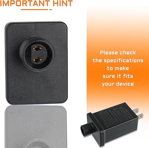 Miniatura 5 de HUAREW Adaptador inflable de repuesto para patio, 1A, 12V, clase 2, adaptador de fuente de alimentación para Navidad, guirnalda de luces de