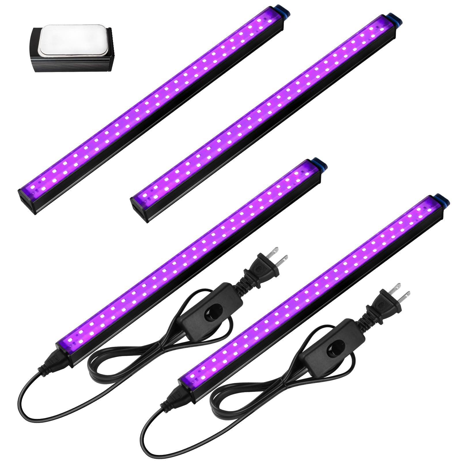 Barrina LED Black Light 10W 1FT, Magnetic LED Black Lights for Glow Party