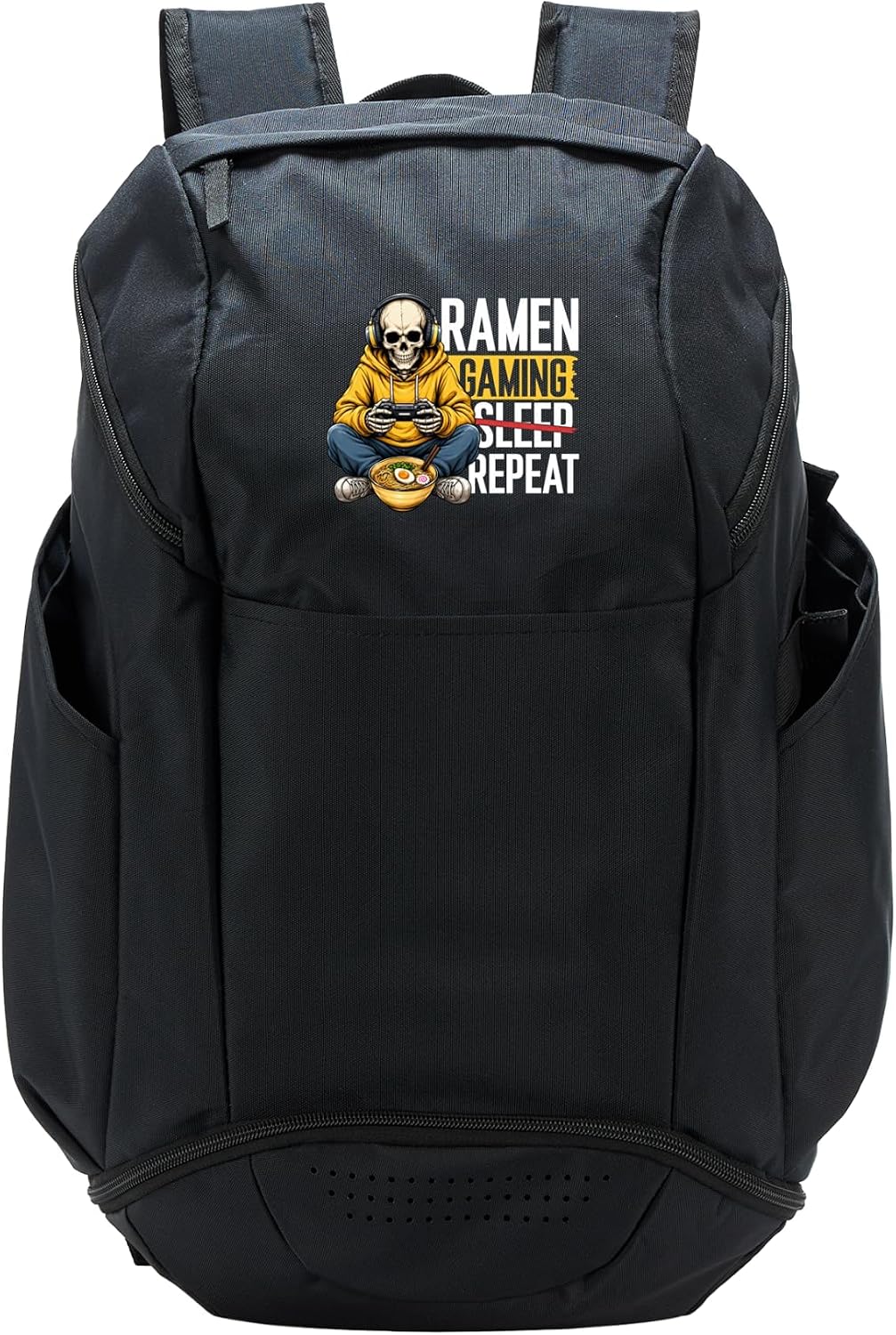 Funny Gaming and Ramen Gamer Skeleton Sport Backpack
