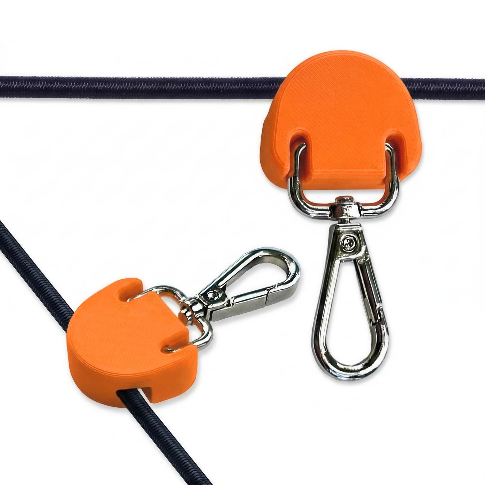 NookingtonsCo Paddle Board Storage Clip - SUP Clasp Bag Holder for Kayak or Inflatable Board - ISUP Water Sports Paddleboard Accessories (4, Safety Orange)