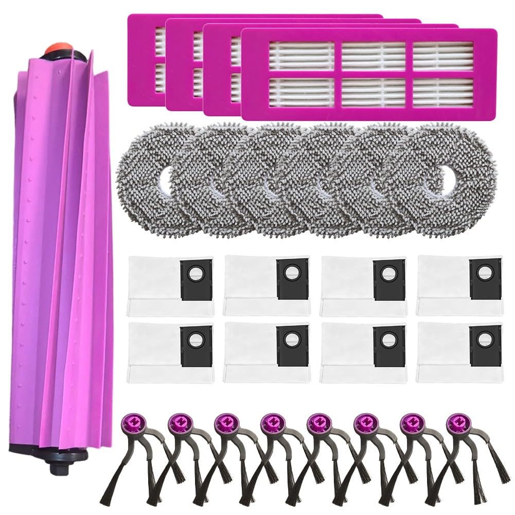 FUBESK V16 J15 Auto-svuotamento Robot Aspirapolvere Accessori di ricambio/Spazzola Principale/Panno Mop Filtro/Filtro Aspirapolvere Sacchetto di Polvere Lavabile Microfibra Pavimento Mop Pads