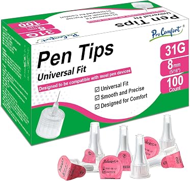 31G 8mm Pen Tips Universal Fit 100 PCS Pen Tip Comfortable