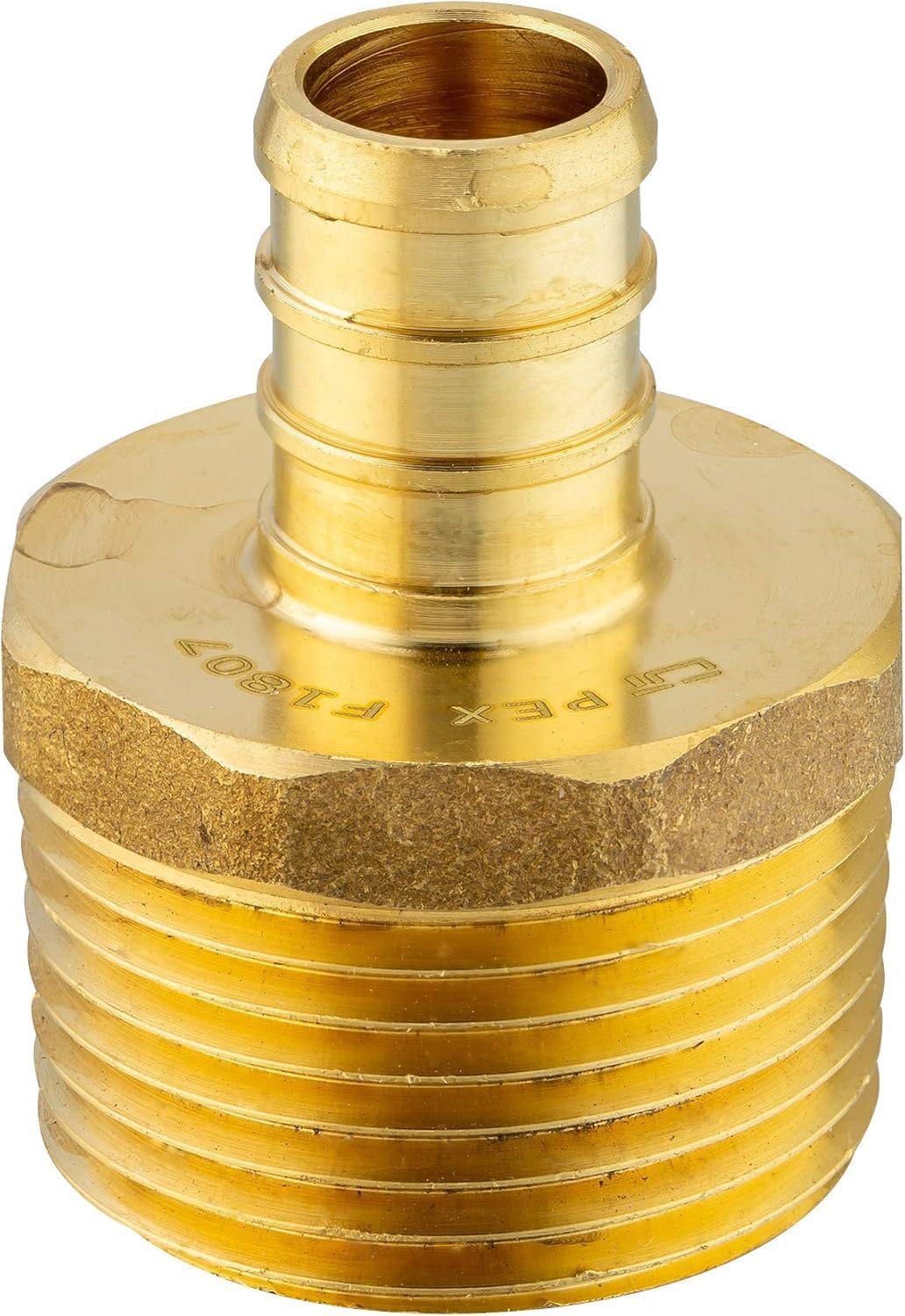 (Pack of 20) EFIELD Pex 3/4 Inch x 1 Inch NPT Male Adapter Brass Barb Crimp Fittings, ASTM F1807,(PEX1807331-20PCS)